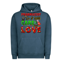 Pigment Midnight Navy pharmacist do it with care and love christmas Urban Hoodie - FaDigitalArtStudio