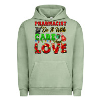 Pigment Oil Green pharmacist do it with care and love christmas Urban Hoodie - FaDigitalArtStudio