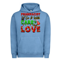 Pigment Pebble Blue pharmacist do it with care and love christmas Urban Hoodie - FaDigitalArtStudio