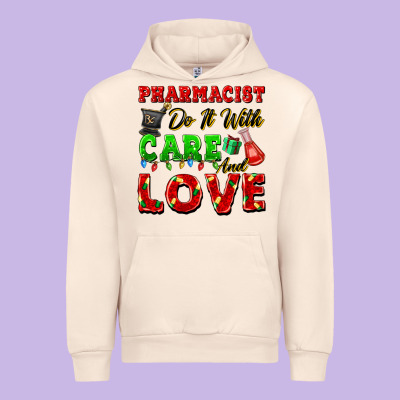 Pharmacist Do It With Care And Love Christmas Urban Hoodie Designed By Fadigitalartstudio