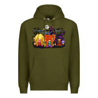 Army Green hocus pocus gnomes Premium Hoodie - CowGirlArtShop