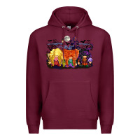 Burgundy hocus pocus gnomes Premium Hoodie - CowGirlArtShop