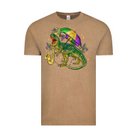 Vintage Coffee mardi gras tree rex Vintage Tee - MaliasSmallBusiness
