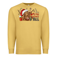 Antique Gold merry christmas yall Premium Sweatshirt - CowGirlArtShop