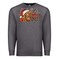 Charcoal Heather merry christmas yall Premium Sweatshirt - CowGirlArtShop