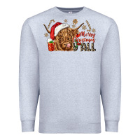 Heather Grey merry christmas yall Premium Sweatshirt - CowGirlArtShop