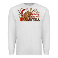 Oatmeal Heather merry christmas yall Premium Sweatshirt - CowGirlArtShop