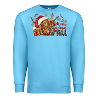 Ocean Blue merry christmas yall Premium Sweatshirt - CowGirlArtShop