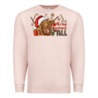 Pale Pink merry christmas yall Premium Sweatshirt - CowGirlArtShop