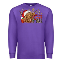 Purple merry christmas yall Premium Sweatshirt - CowGirlArtShop
