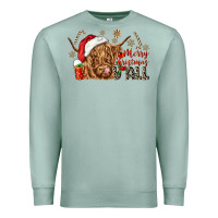 Seafoam merry christmas yall Premium Sweatshirt - CowGirlArtShop