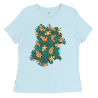 Baby Blue christmas gingerbread cookies patch Ladies Tee - BundleAndBundleShop