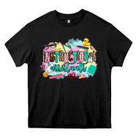 Black instructional assistant's Heavy Core Tee - AdoDesignShop