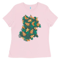 Bubblegum Pink christmas gingerbread cookies patch Ladies Tee - BundleAndBundleShop