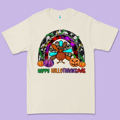 Happy Hallothanksmas Premium Tee Designed By Jahusdesignshop