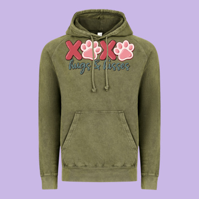 Xoxo Hugs And Kisses Vintage Hoodie Designed By Maliassmallbusiness
