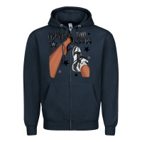 Navy I Have Two Moods Black Sneakers Afro Girl Zipper Hoodie - texasbilliewilder