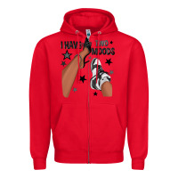 Red I Have Two Moods Black Sneakers Afro Girl Zipper Hoodie - texasbilliewilder