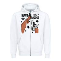 White I Have Two Moods Black Sneakers Afro Girl Zipper Hoodie - texasbilliewilder
