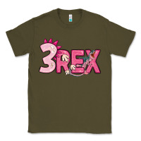 Army Green pink three rex Classic Tee - MaliasSmallBusiness