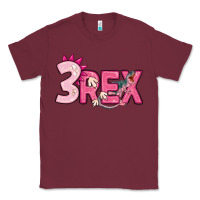 Burgundy pink three rex Classic Tee - MaliasSmallBusiness