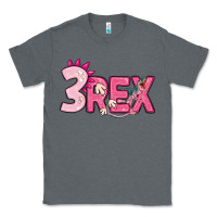 Charcoal Heather pink three rex Classic Tee - MaliasSmallBusiness