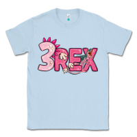 Dusty Blue pink three rex Classic Tee - MaliasSmallBusiness