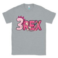 Heather Grey pink three rex Classic Tee - MaliasSmallBusiness