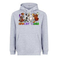 Heather Grey spooky vibes sports ghosts Heavyweight Hoodie - CowGirlArtShop