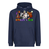 Navy spooky vibes sports ghosts Heavyweight Hoodie - CowGirlArtShop