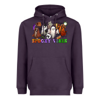 Plum spooky vibes sports ghosts Heavyweight Hoodie - CowGirlArtShop