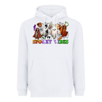 White spooky vibes sports ghosts Heavyweight Hoodie - CowGirlArtShop