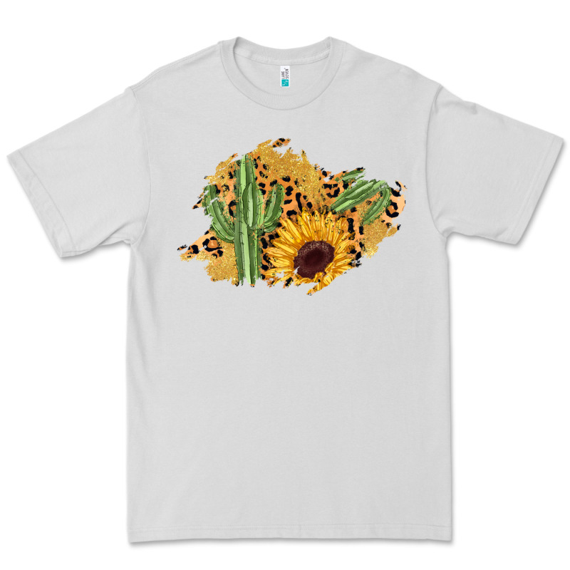 Cactus Leopard Sunflower Glitter  Patch Premium Tee by AdoDesignShop | Teevron