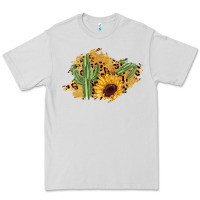 Dove Grey cactus leopard sunflower glitter  patch Premium Tee - AdoDesignShop