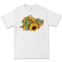 White cactus leopard sunflower glitter  patch Premium Tee - AdoDesignShop