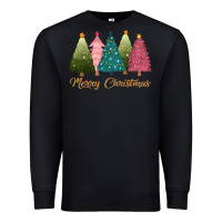 Black merry christmas trees Premium Sweatshirt - CowGirlArtShop