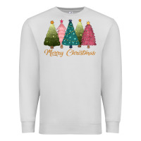 Dove Grey merry christmas trees Premium Sweatshirt - CowGirlArtShop
