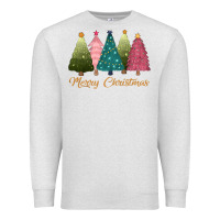 Oatmeal Heather merry christmas trees Premium Sweatshirt - CowGirlArtShop