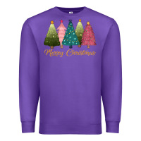 Purple merry christmas trees Premium Sweatshirt - CowGirlArtShop