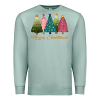 Seafoam merry christmas trees Premium Sweatshirt - CowGirlArtShop