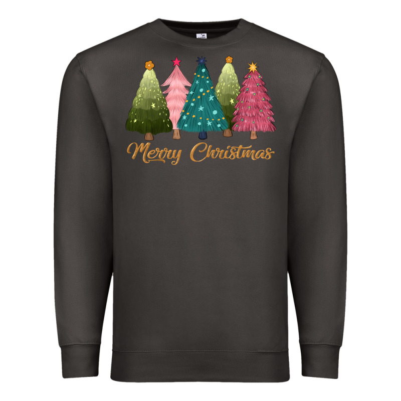 Merry Christmas Trees Premium Sweatshirt by CowGirlArtShop | Teevron