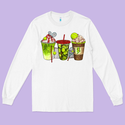 Tennis Coffee Cups Bbs Long Sleeve Tee Designed By Bundleandbundleshop