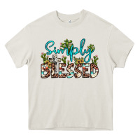 Cream simply blessed Heavy Core Tee - JahusDesignShop