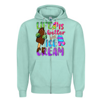 Life Is Better With Ice Cream Zipper Hoodie | Teevron