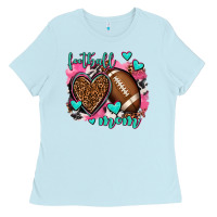 Baby Blue football mom Ladies Tee - AdoDesignShop