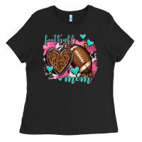 Black football mom Ladies Tee - AdoDesignShop