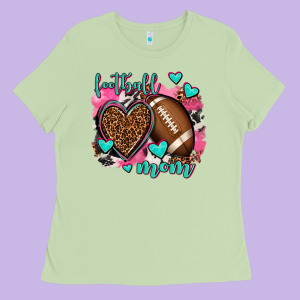 Football Mom Ladies Tee Designed By Adodesignshop