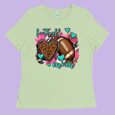 Football Mom Ladies Tee Designed By Adodesignshop