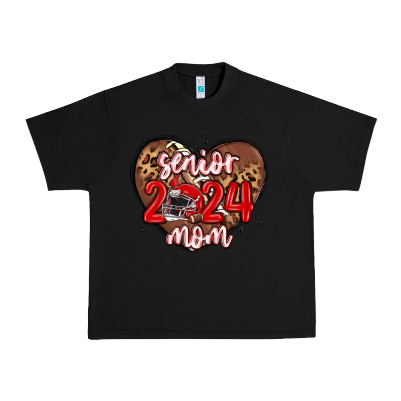 Senior 2024 Mom Football Urban Heavy Tee by MaliasSmallBusiness | Teevron