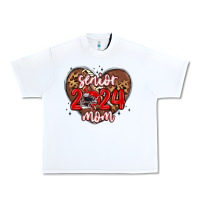 White senior 2024 mom football Urban Heavy Tee - MaliasSmallBusiness
